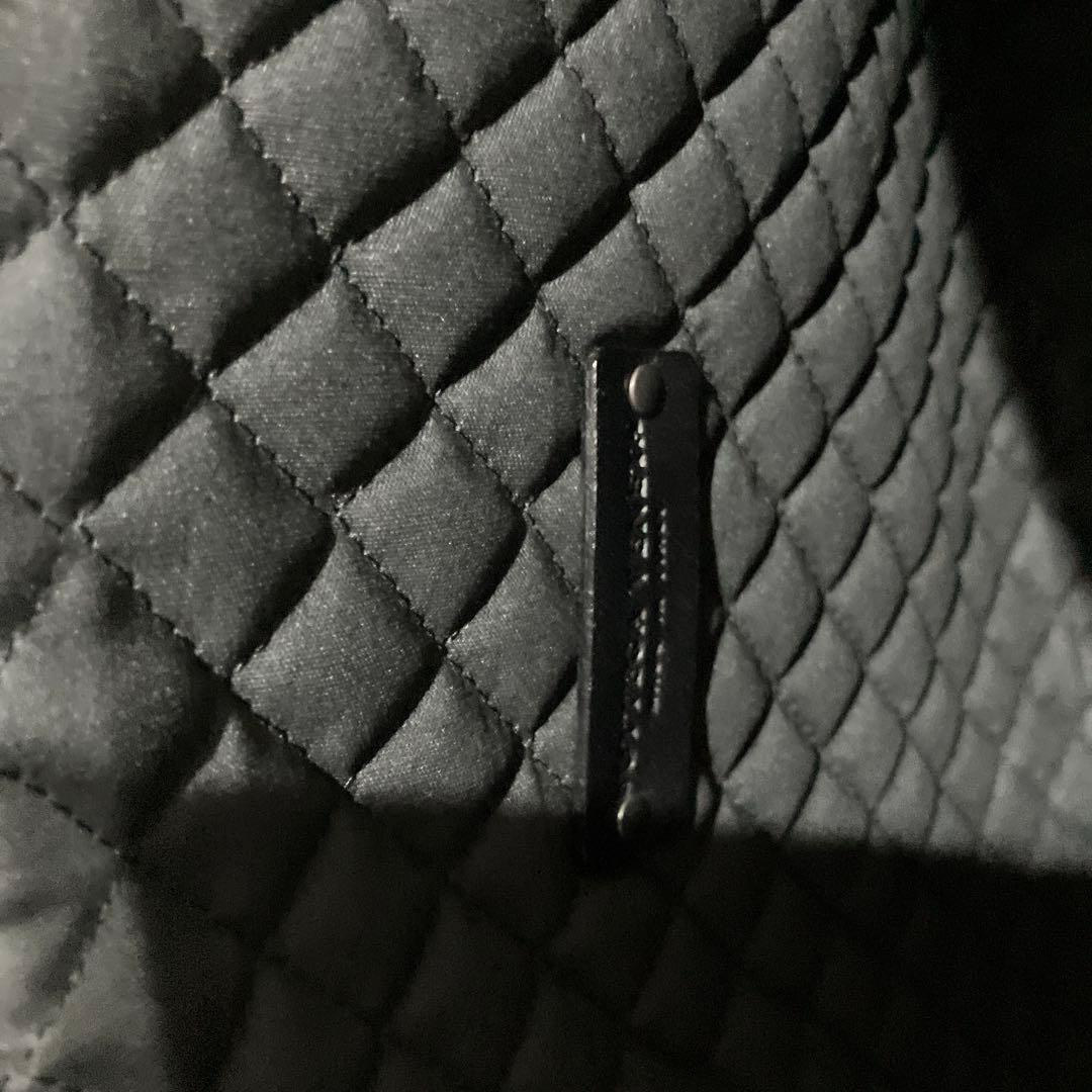 ブラックレザー編み込みビジネスバッグ