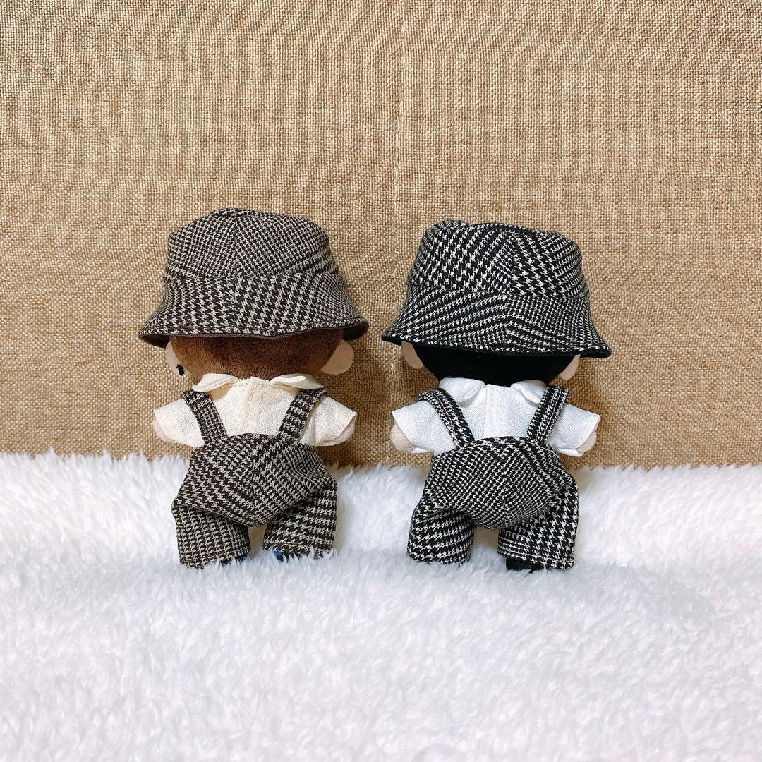 ゆず/チルぬい服[コーデュロイ2点]青・紫[グレンチェック3点] 黒・茶