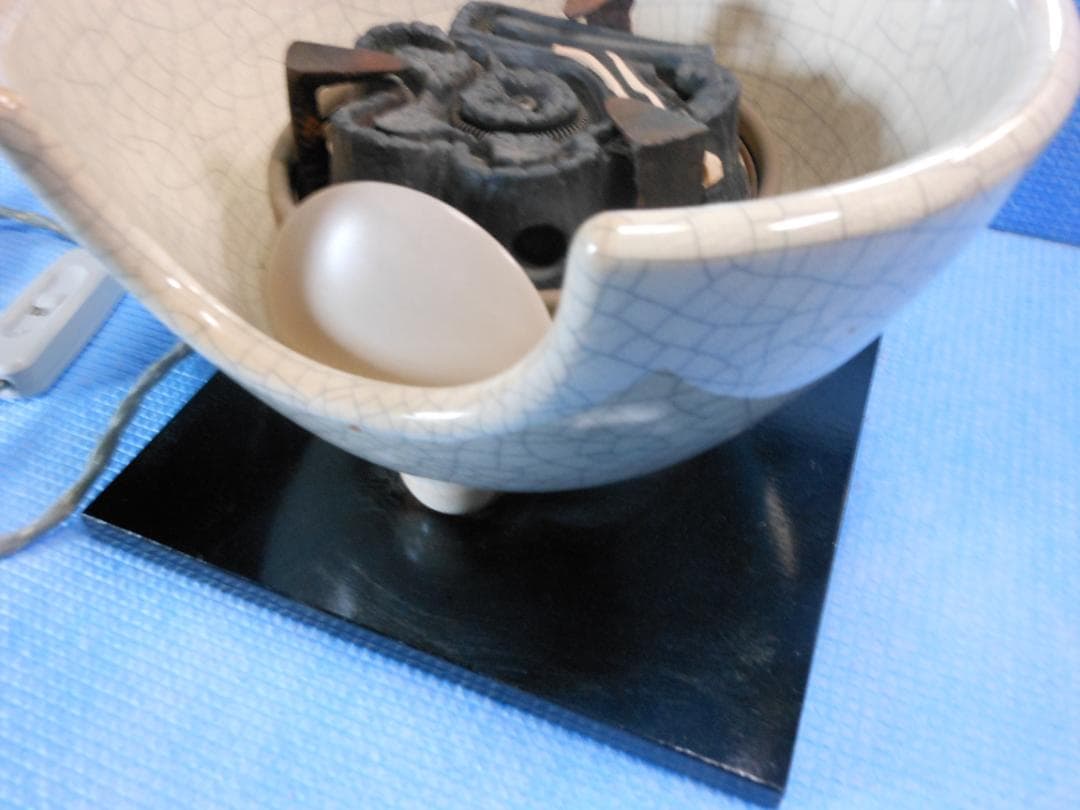 野々田　風炉型電熱器　Ｆ４１２　白さつま　茶道具　風炉釜