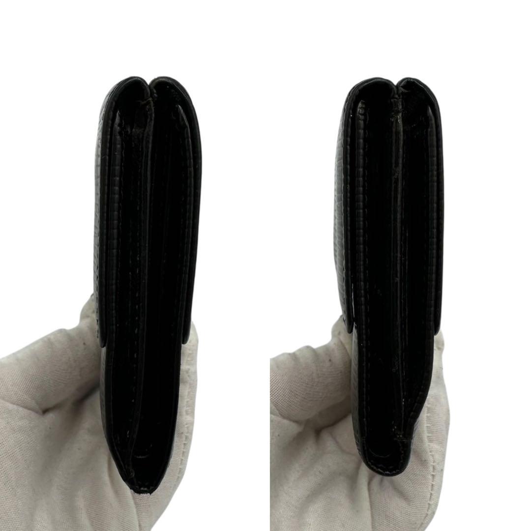 【美品】ルイヴィトン Wホック財布 コンパクト エピ ブラック 黒 3つ折り