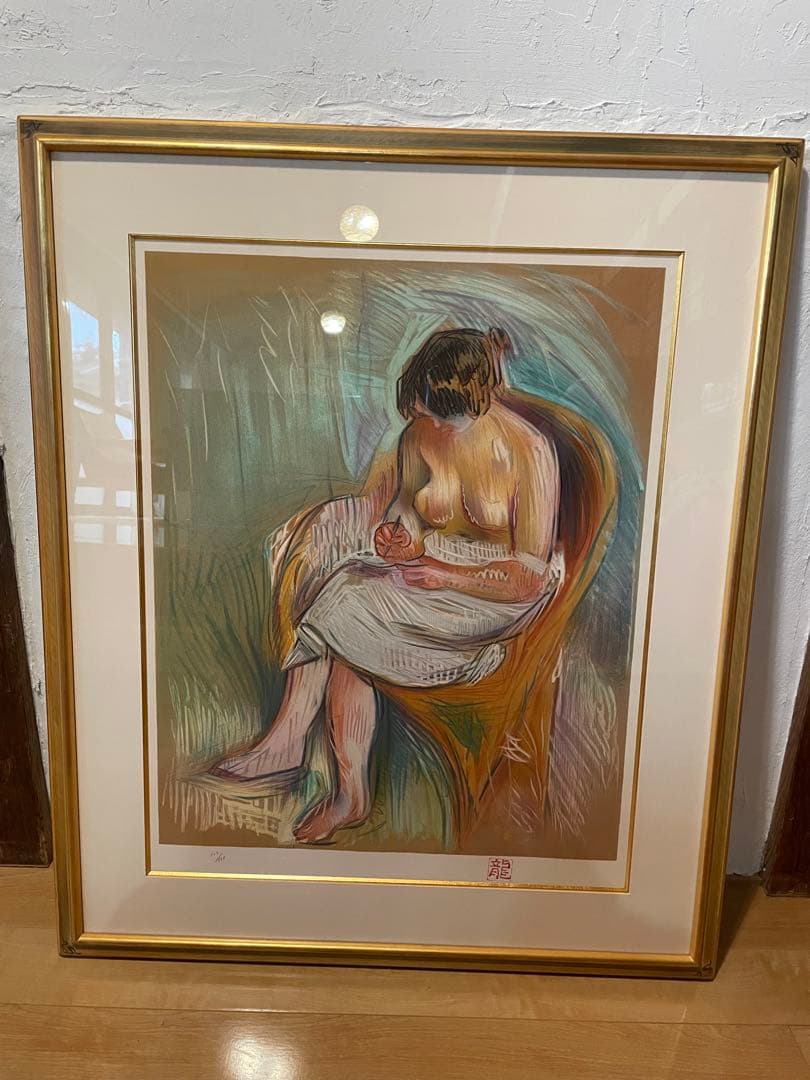 【送料込】梅原龍三郎 大判リトグラフ 裸婦 限定102/125部