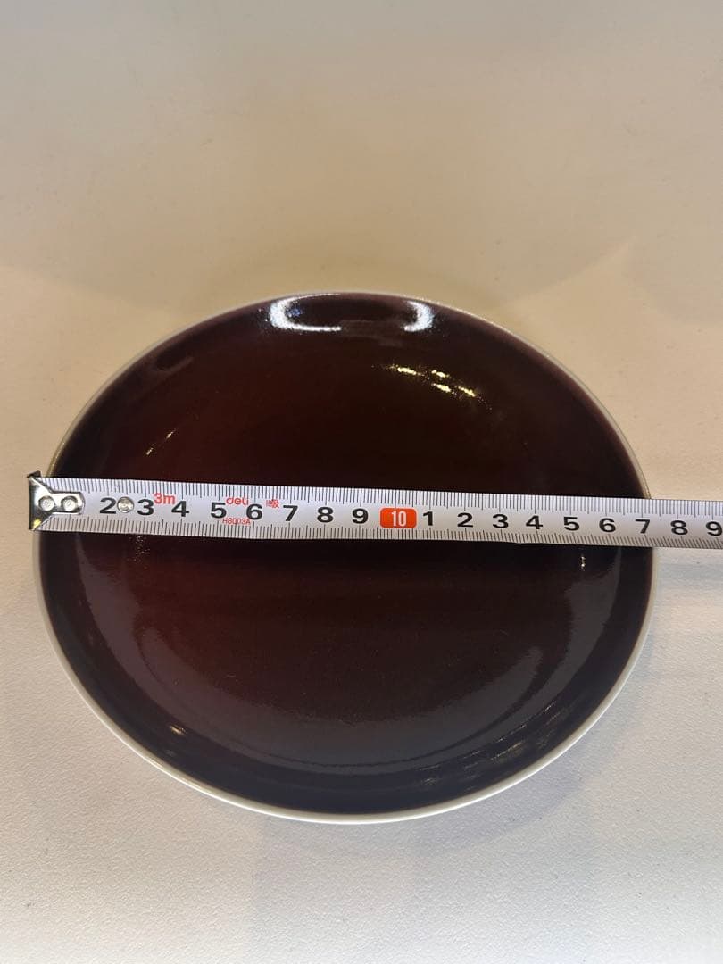 大明宣徳年製　底款　棕褐色　盤　古陶磁　老物　皿