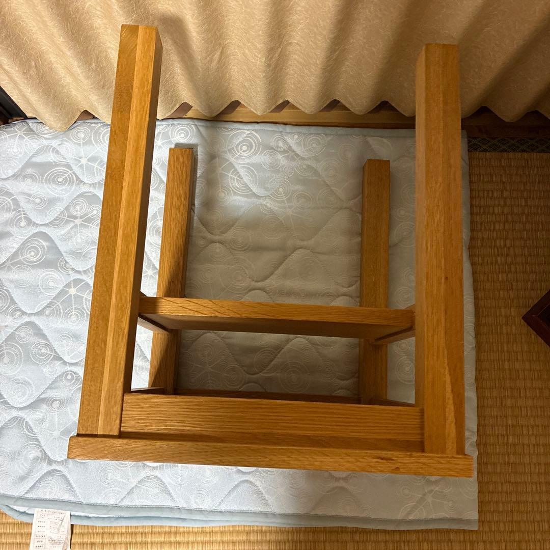 無印良品 オーク無垢材 サイドテーブル ベンチ スツール 椅子 チェア 台