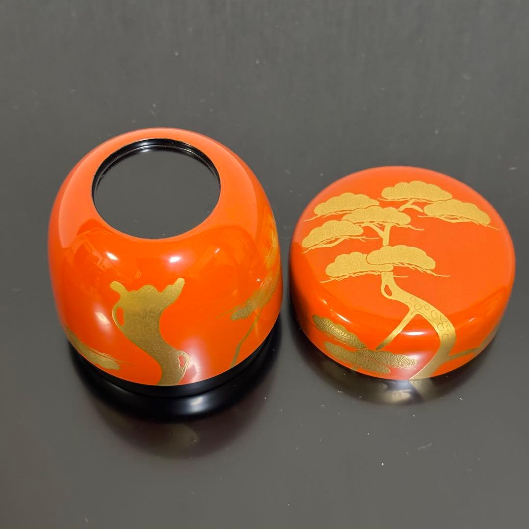 茶道具　《中棗》老松蒔絵　中村宗悦