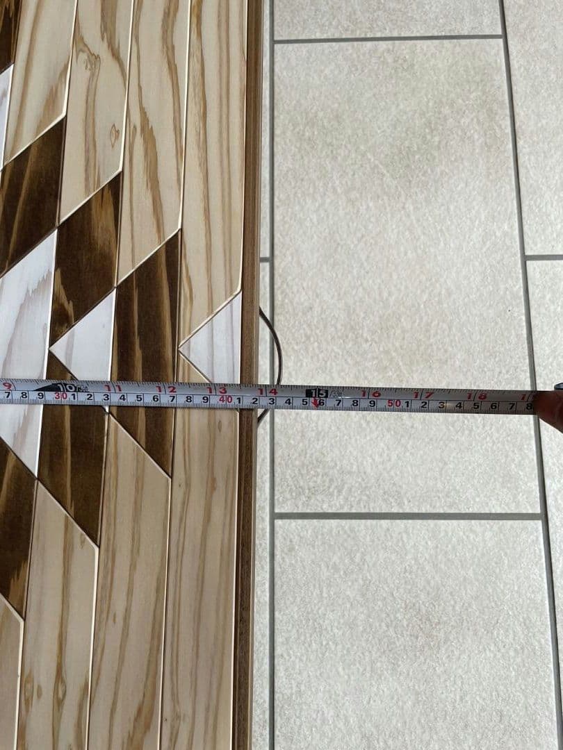 自然素材の質感が好きな方に向けて作ったオルテガ柄折りたたみ脚ローテーブル