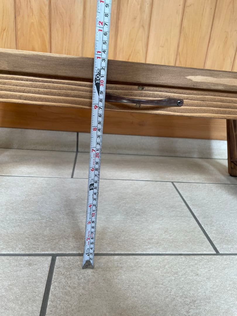 自然素材の質感が好きな方に向けて作ったオルテガ柄折りたたみ脚ローテーブル