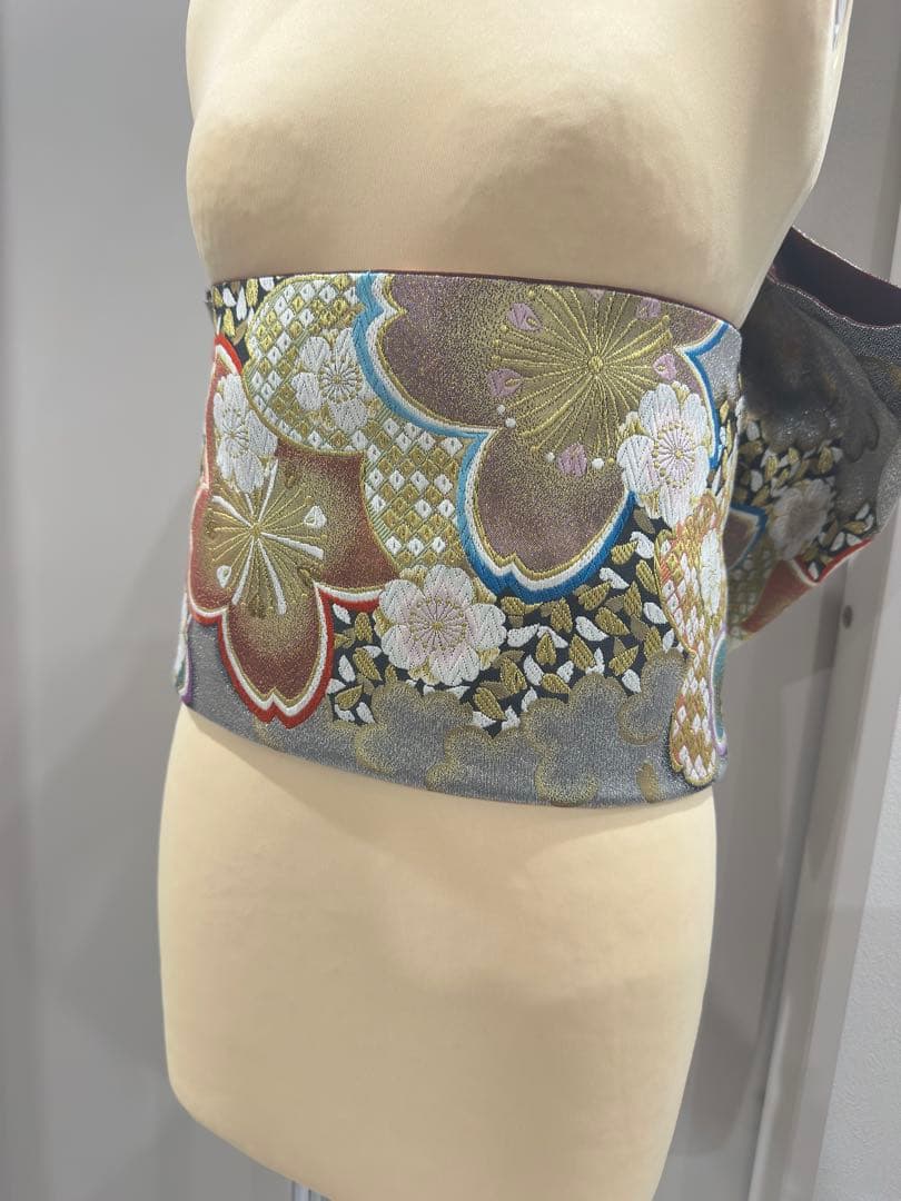 正絹　作り帯　二部式　振袖用