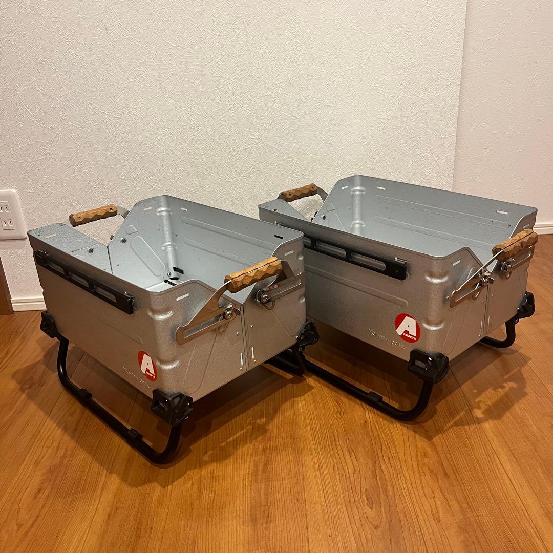 シェルフコンテナ 25 アシグリップ サイドバー レッグ付き　2個セット