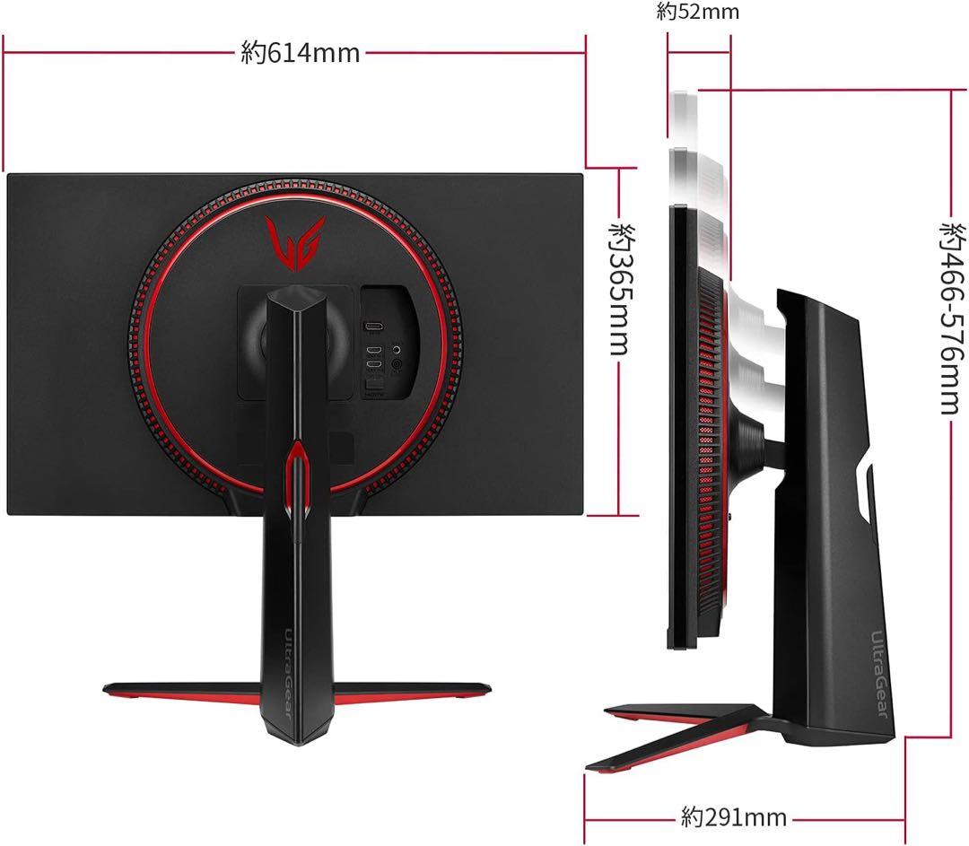 LG ゲーミングモニター 27型 2KWQHD IPS 165HZ 1msGTG