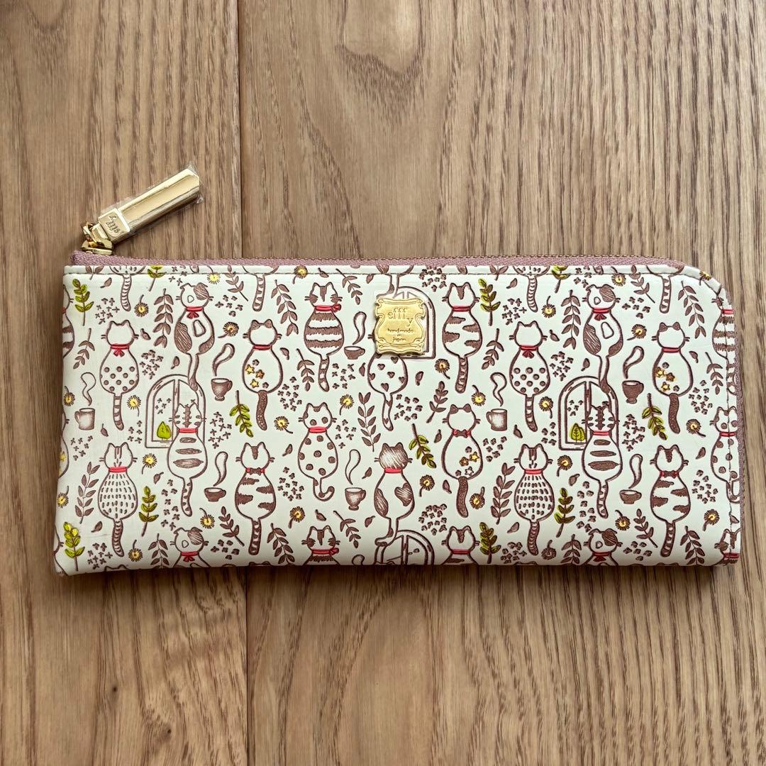 新品未使用❗️友禅文庫 × efffy 猫柄/ 牛革 / 箱・ノベルティ付き