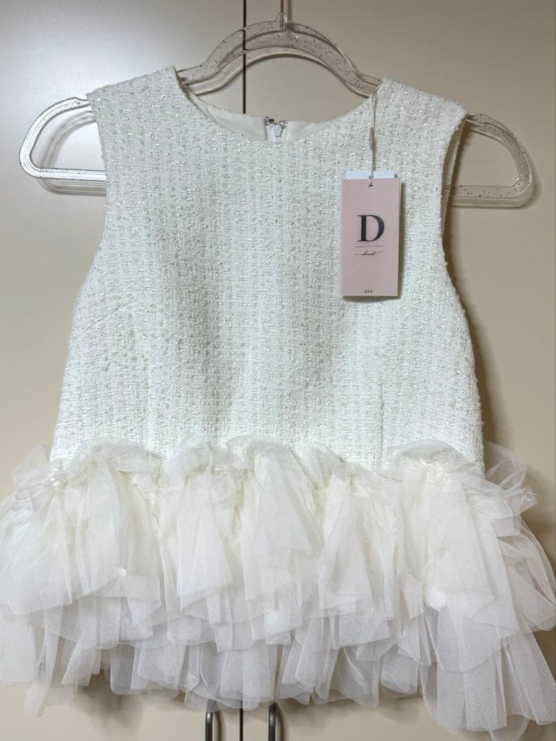 Darich ダーリッチ チュールぺプラムサマーツイードトップス