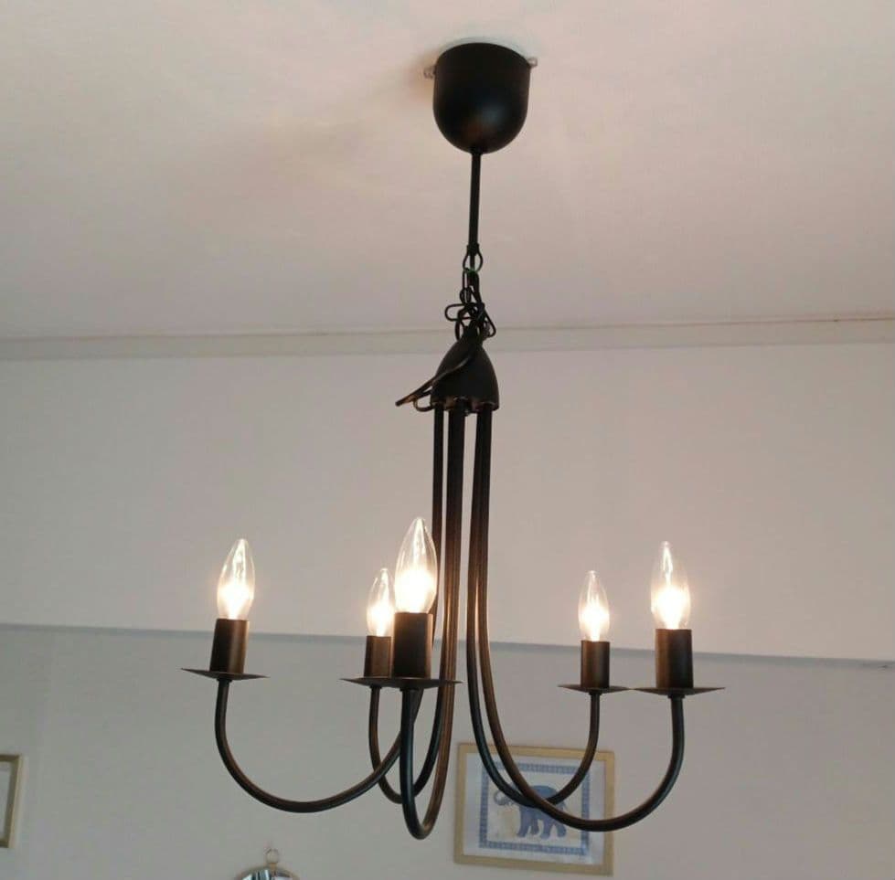 シャンデリア 5灯 カーブアーム