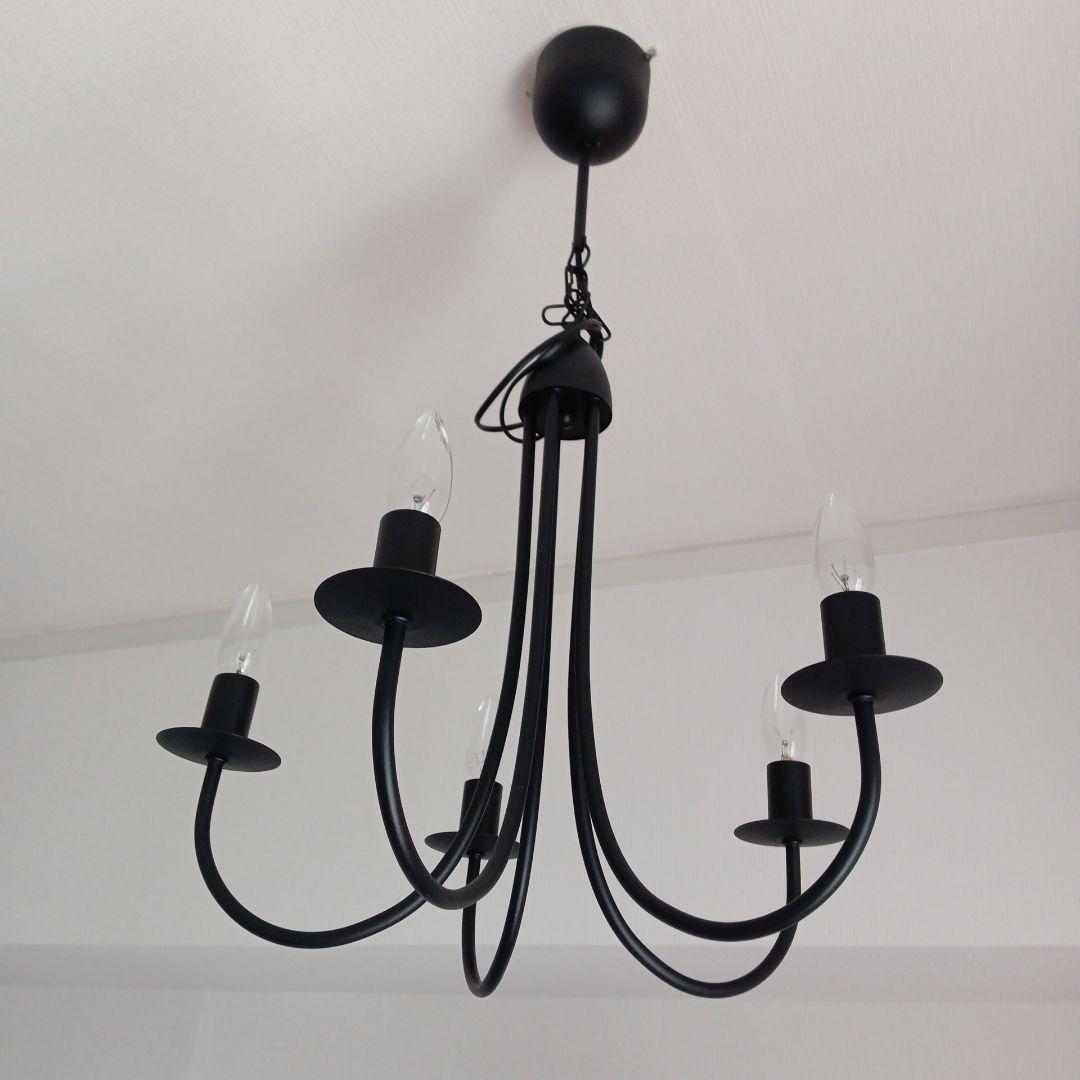 シャンデリア 5灯 カーブアーム