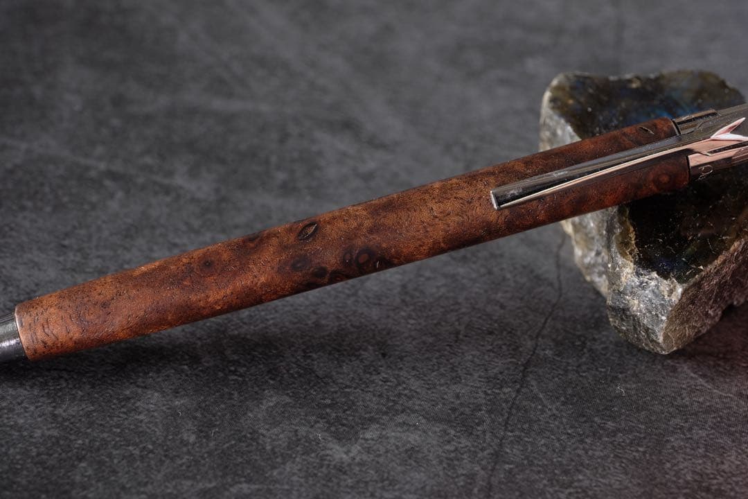 PG5木軸カスタム0180　高村杢工房 製図用シャーペン　クラロウォルナット瘤