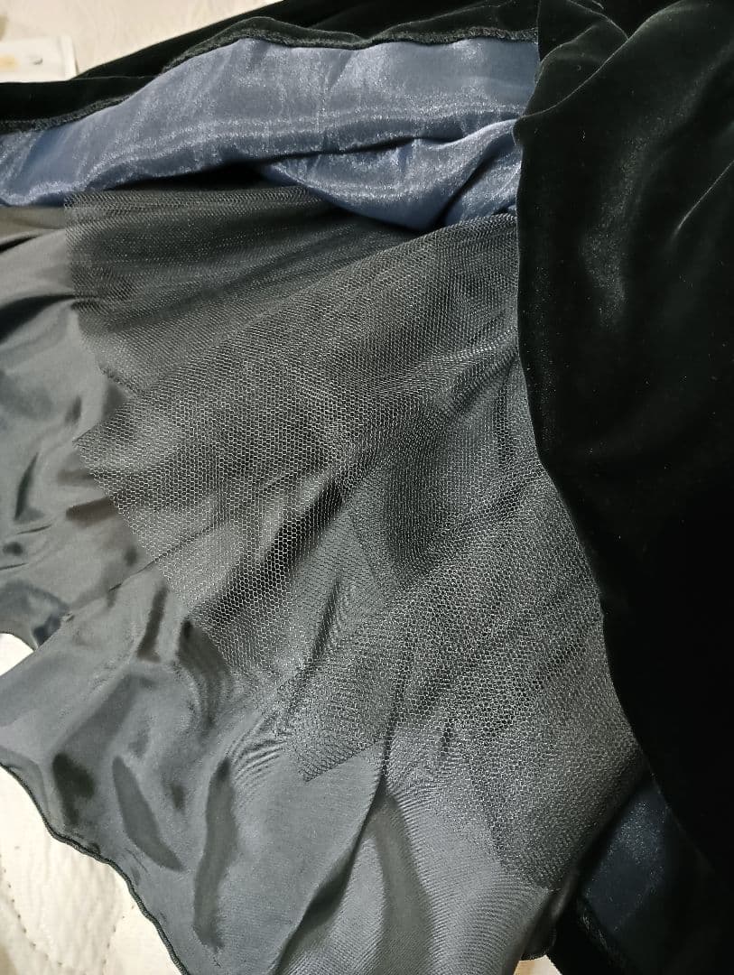 みか！パーティードレス ブラック ワンピース　ベッチン　ベロア　ベルベット