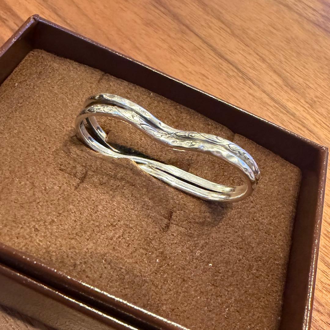 アガット　ダブルフィンガー　シルバーリング