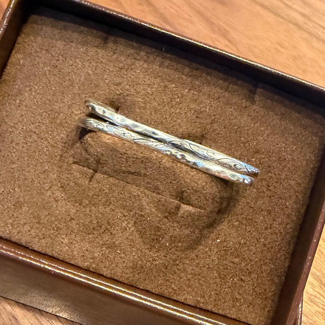 アガット　ダブルフィンガー　シルバーリング