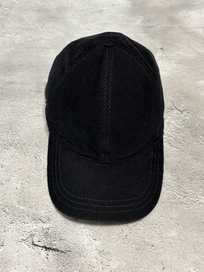 プラダ PRADA　トライアングル ロゴ プレート　コーデュロイ　キャップ