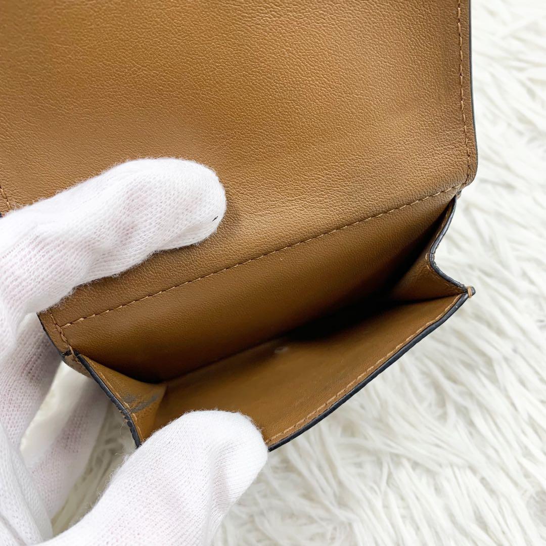 【✨美品 現行✨】ロエベ アナグラム トライフォールド ブラウン 付属品完備