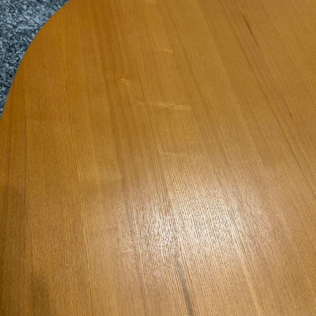 無印良品　テーブル　楕円形こたつ本体　タモ材曲木脚