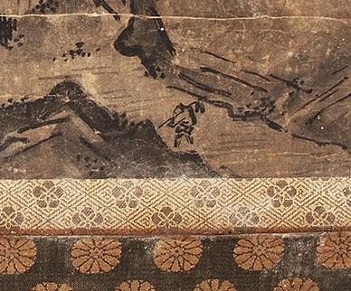 【真筆】◆雪舟等楊 山水図◆ 掛軸 肉筆紙本 検 千利休 狩野探幽 狩野永徳