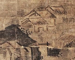 【真筆】◆雪舟等楊 山水図◆ 掛軸 肉筆紙本 検 千利休 狩野探幽 狩野永徳