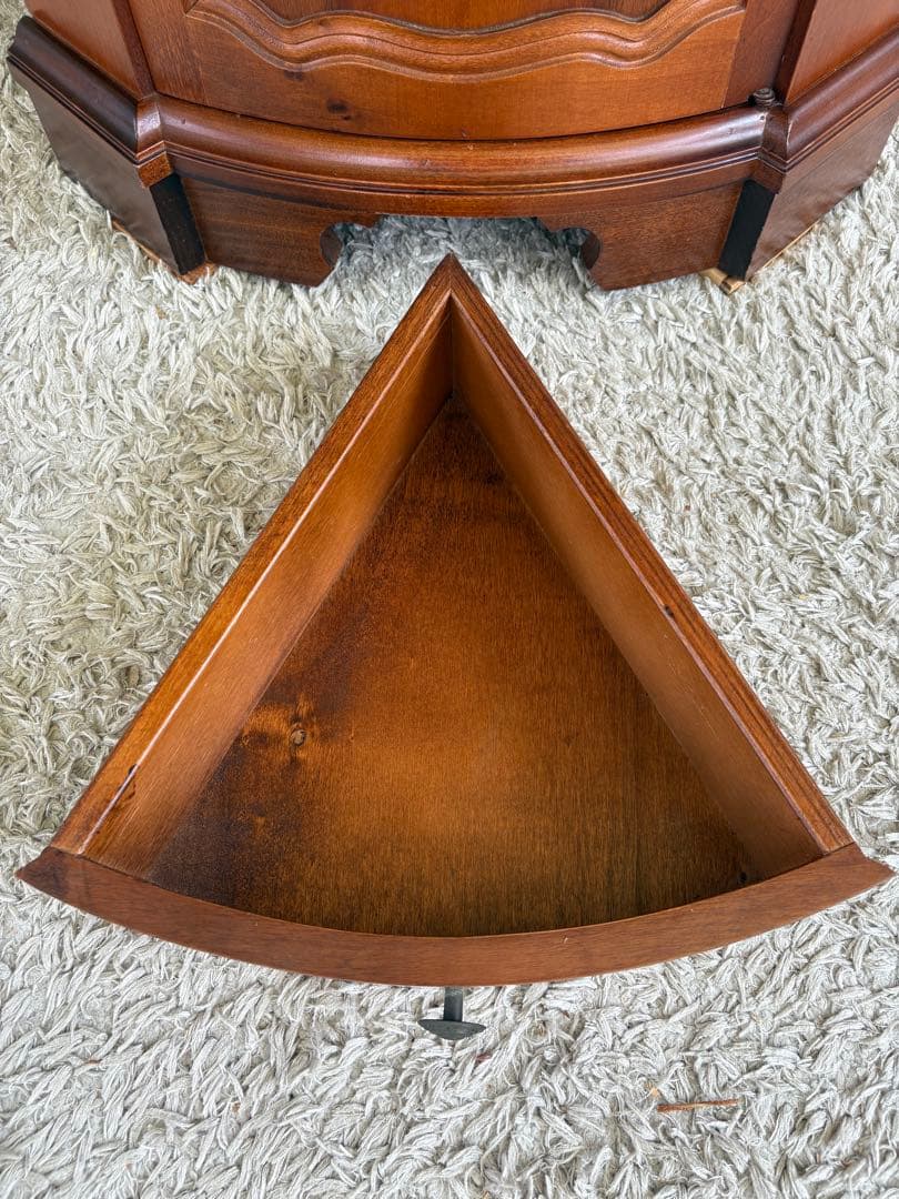 【イタリア製 象嵌細工 コーナーキャビネット】アンティーク調 インテリア家具