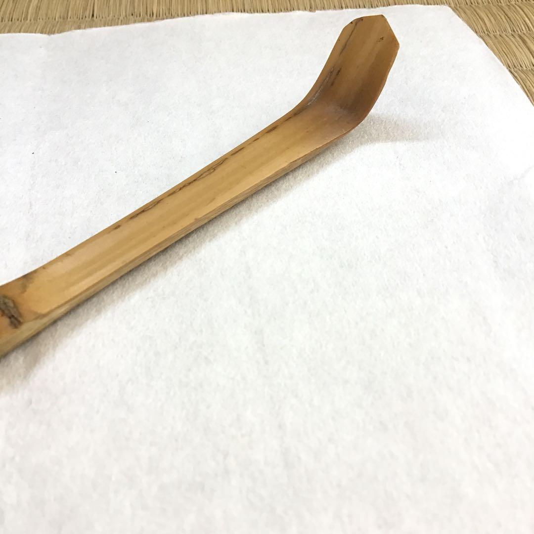 茶道具　茶杓　銘:蟬時雨　十一代松尾宗倫作　葆光斎書付　共筒　共箱　S56CS