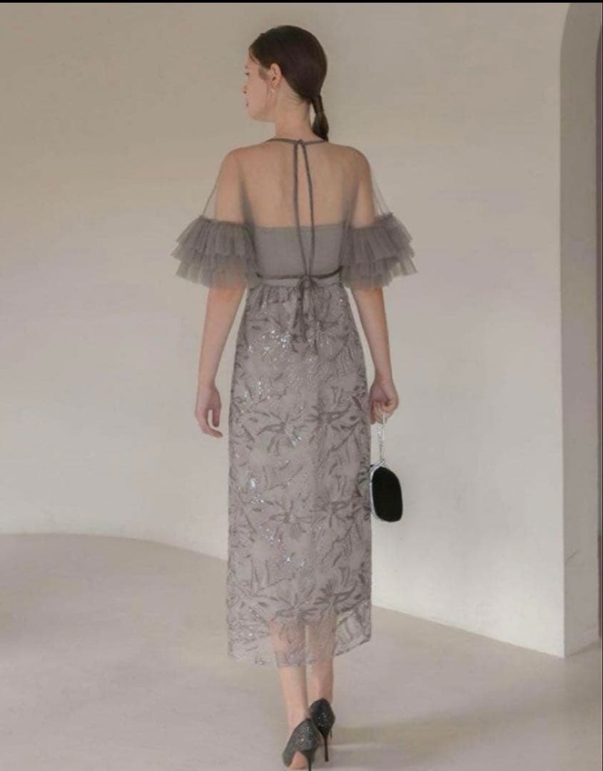 LEJA チュールベアトップドレス　レジャ　パーティドレス　参列ドレス