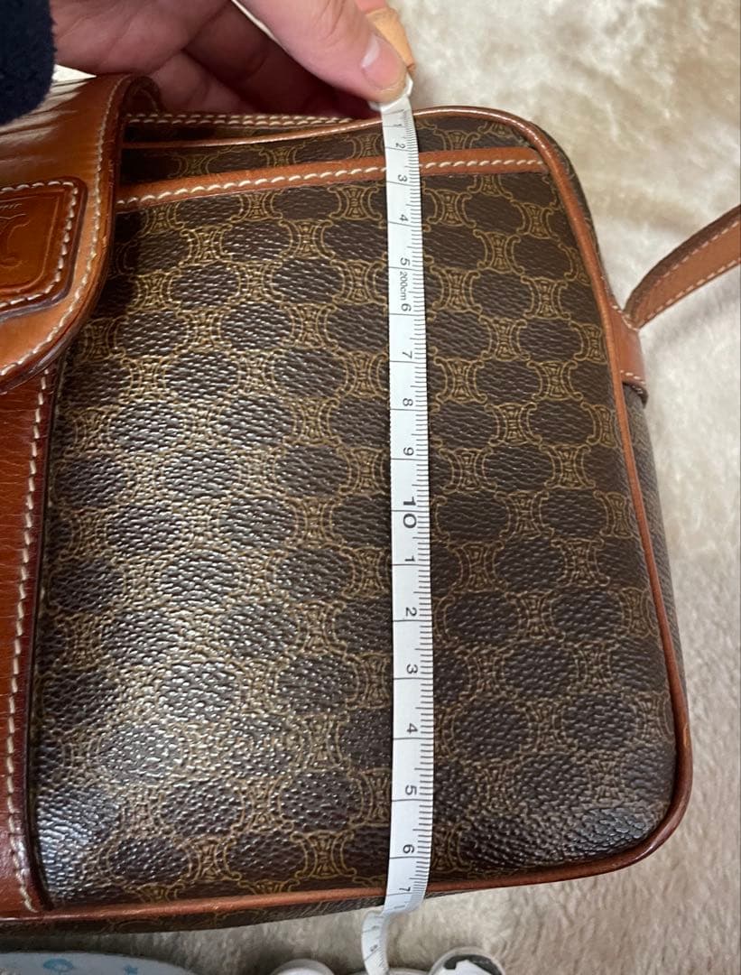 セリーヌ　マカダム柄　ショルダーバッグ　オールドセリーヌ　長財布収納可能