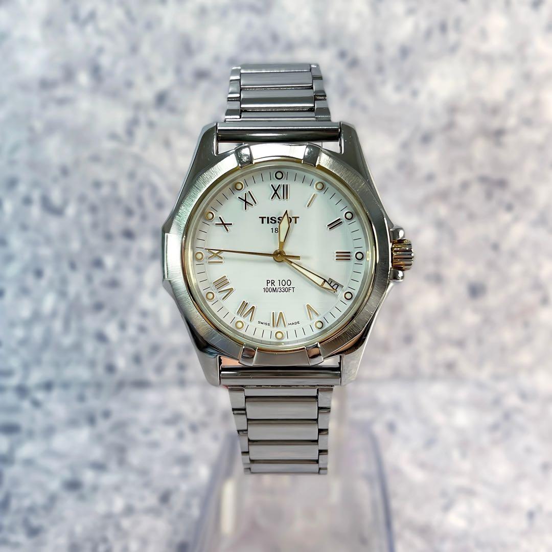 ティソ PR100 替えベルト 稼働 TISSOT シルバー ゴールド クォーツ