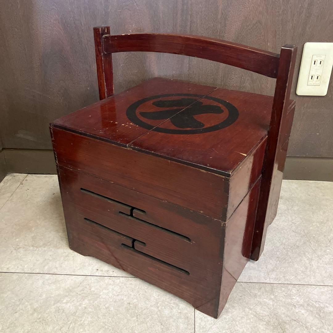 A-3 アンティーク 古道具 時代物 伝統工芸品 木製の小箱 裁縫箱 火鉢台