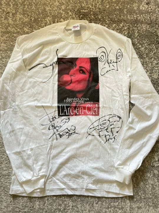 L'Arc〜en〜Ciel 直筆サイン入りロンT 95年