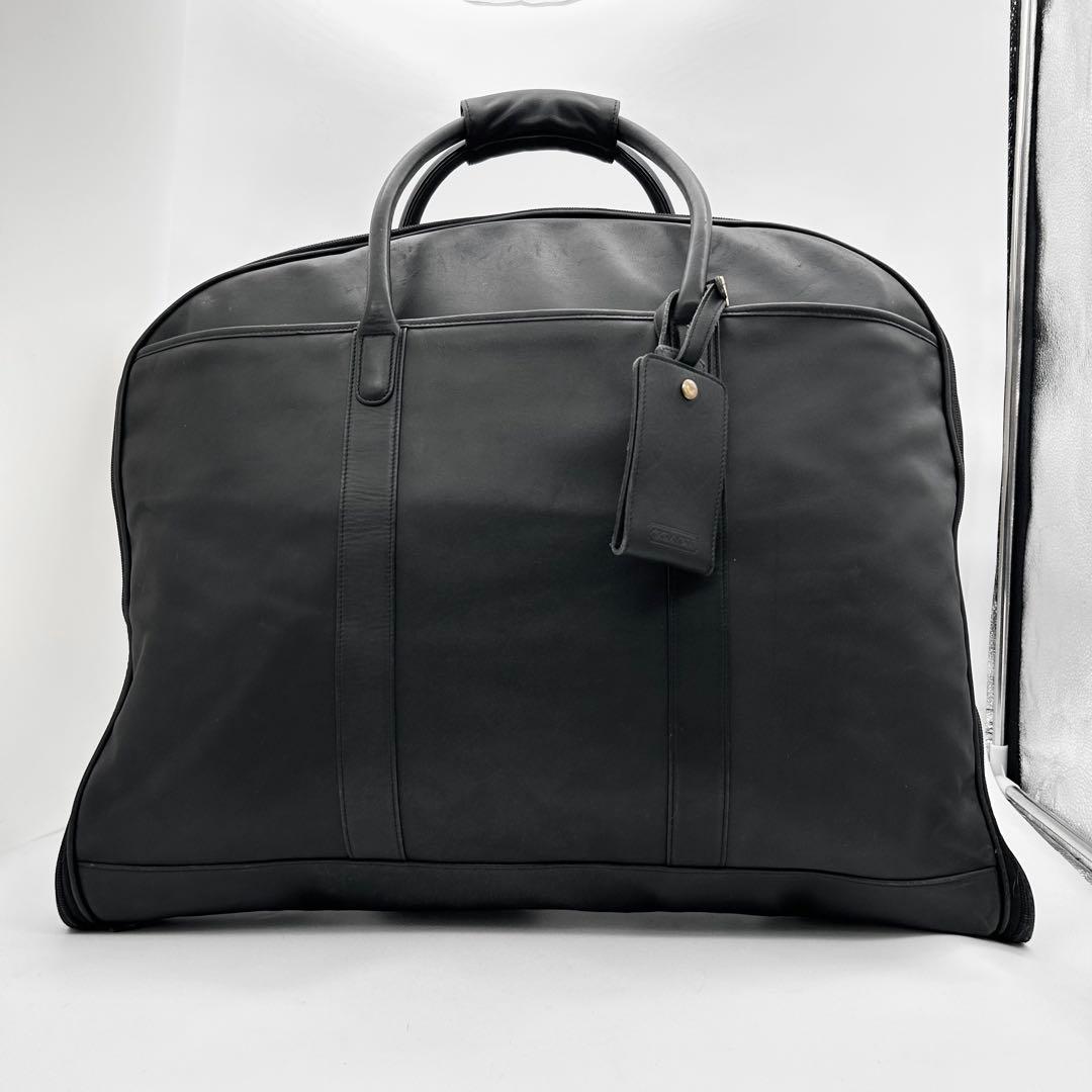 希少◎　コーチ　ガーメントバッグ　スーツケース　スーツカバー　レザー　黒　大容量