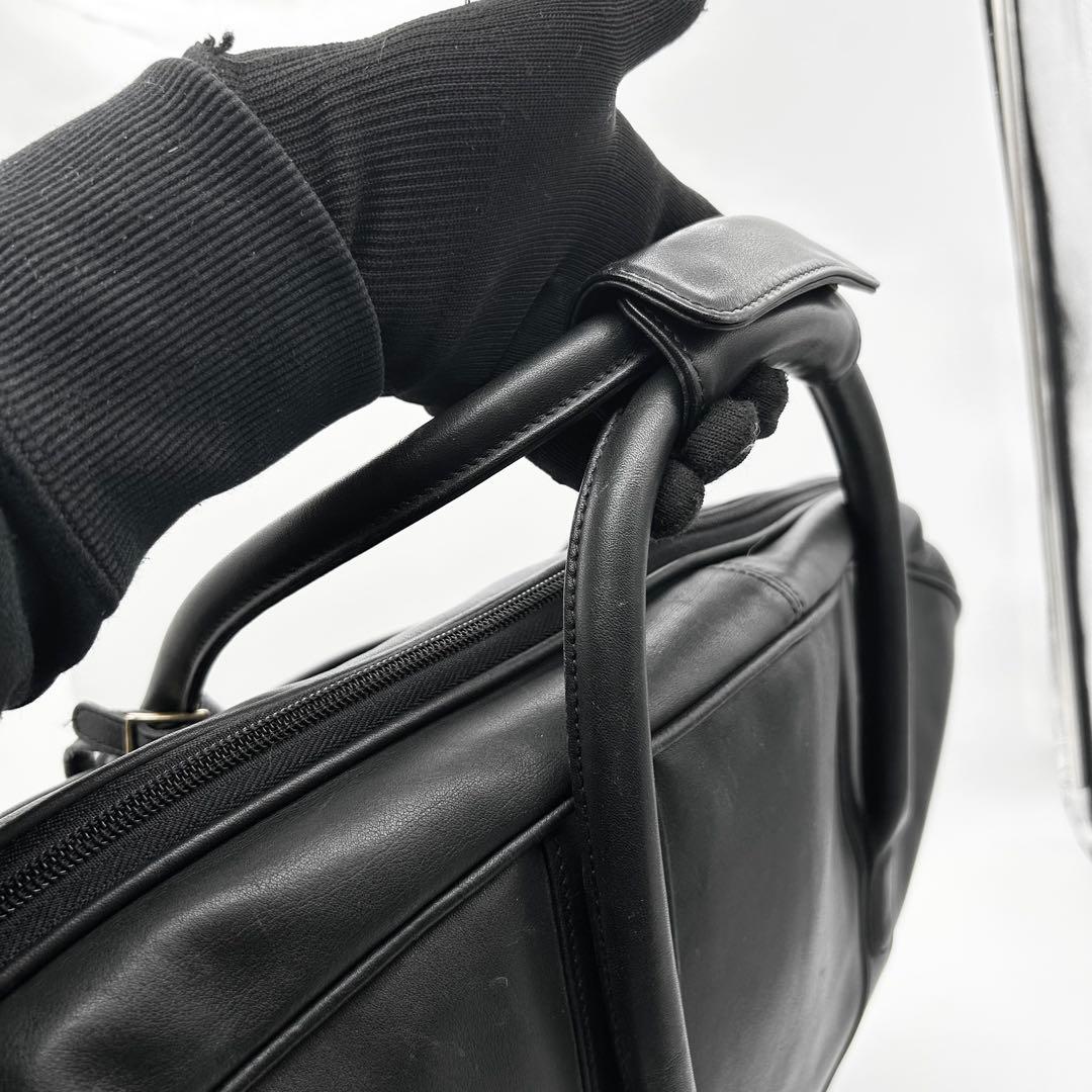 希少◎　コーチ　ガーメントバッグ　スーツケース　スーツカバー　レザー　黒　大容量