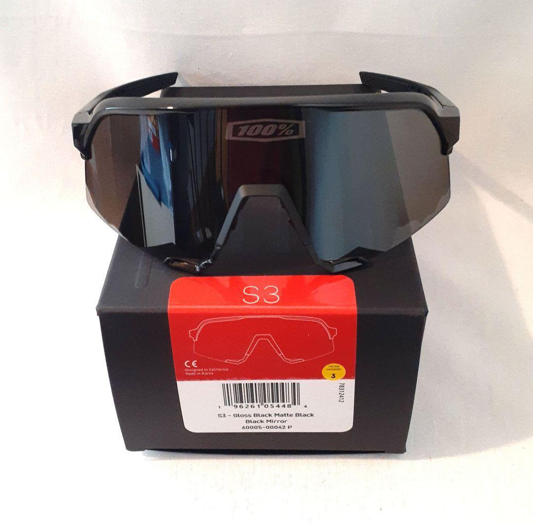 新モデル 100% S3 マットグロスブラック ワンハンドレッド