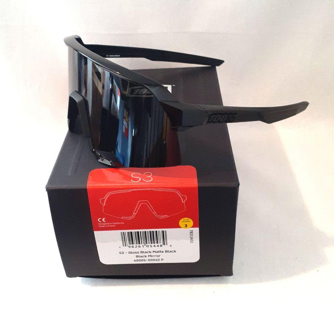 新モデル 100% S3 マットグロスブラック ワンハンドレッド