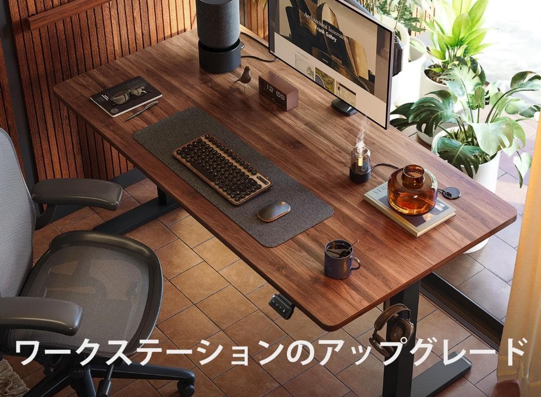 電動 昇降デスク幅140cm奥行60cm高さ72-118cmスタンディングデスク