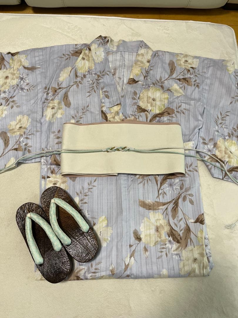 くすみブルーニュアンス牡丹浴衣sugar