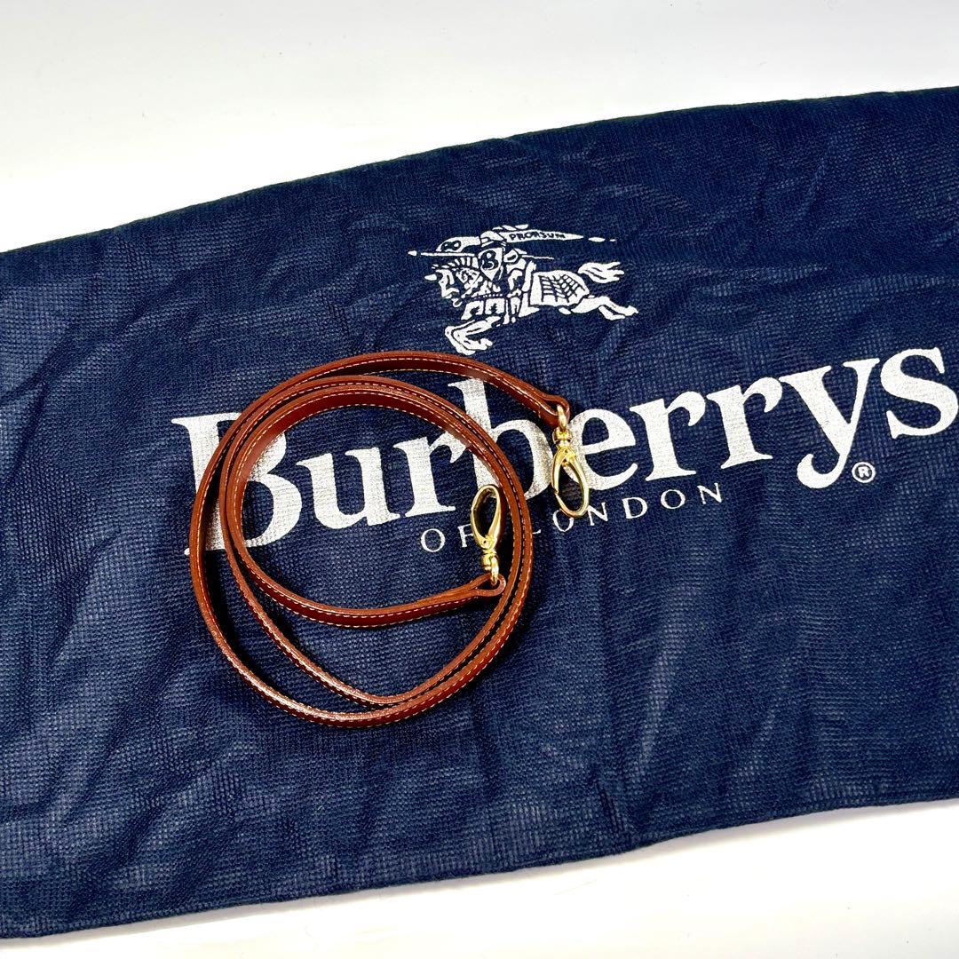 バーバリーズ ノバチェック 2WAY ハンドバッグ ショルダー PVC レザー