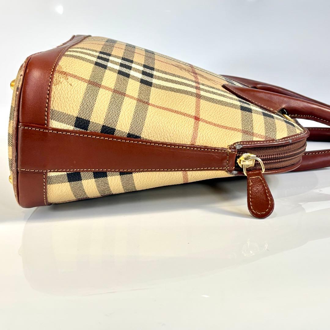 バーバリーズ ノバチェック 2WAY ハンドバッグ ショルダー PVC レザー