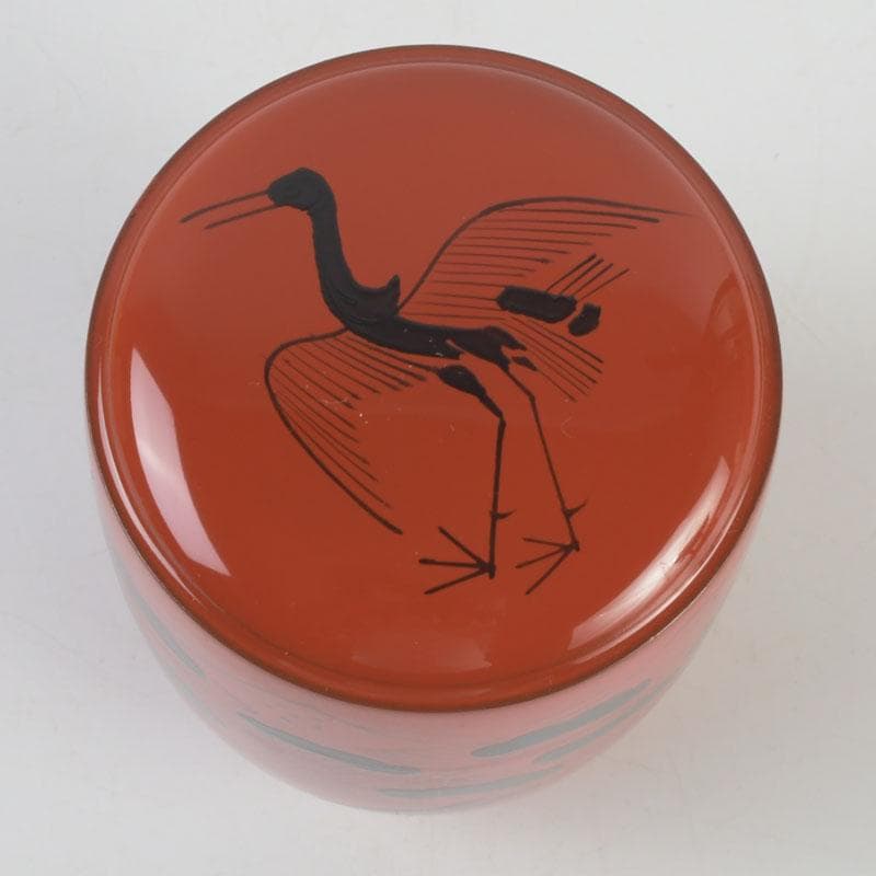 茶道具　中村宗悦作　朱塗　玄々斉好　曙棗　共布共箱　V　9398