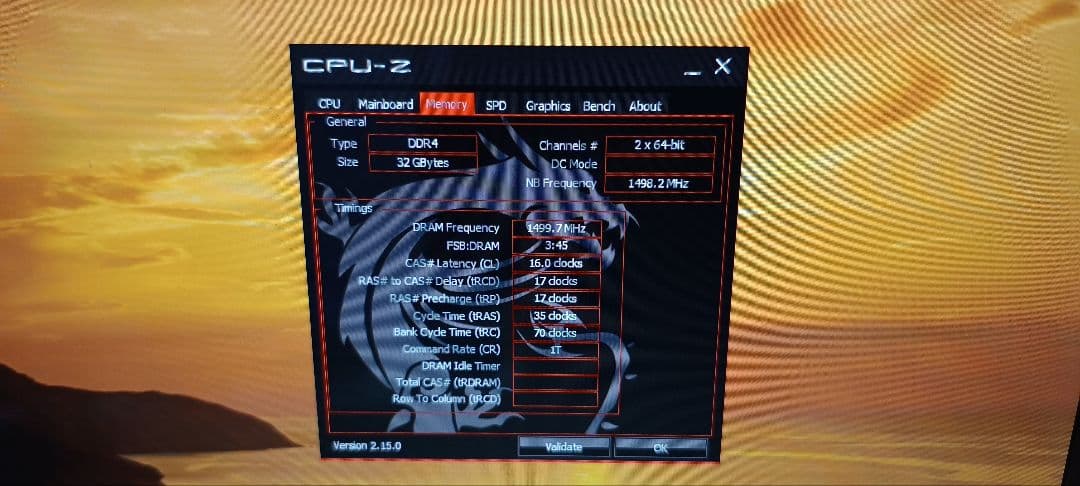 DDR4 メモリ Corsair 32GB 16GB×2 コルセア