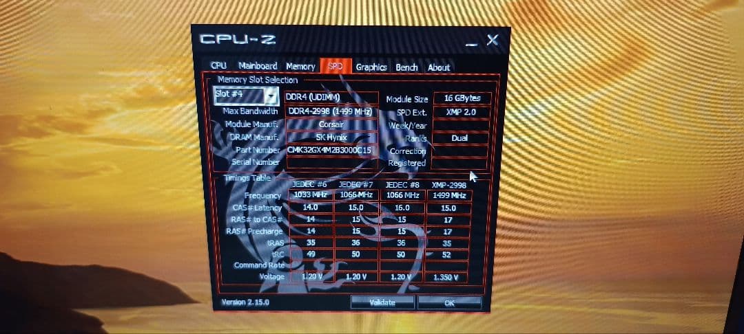 DDR4 メモリ Corsair 32GB 16GB×2 コルセア