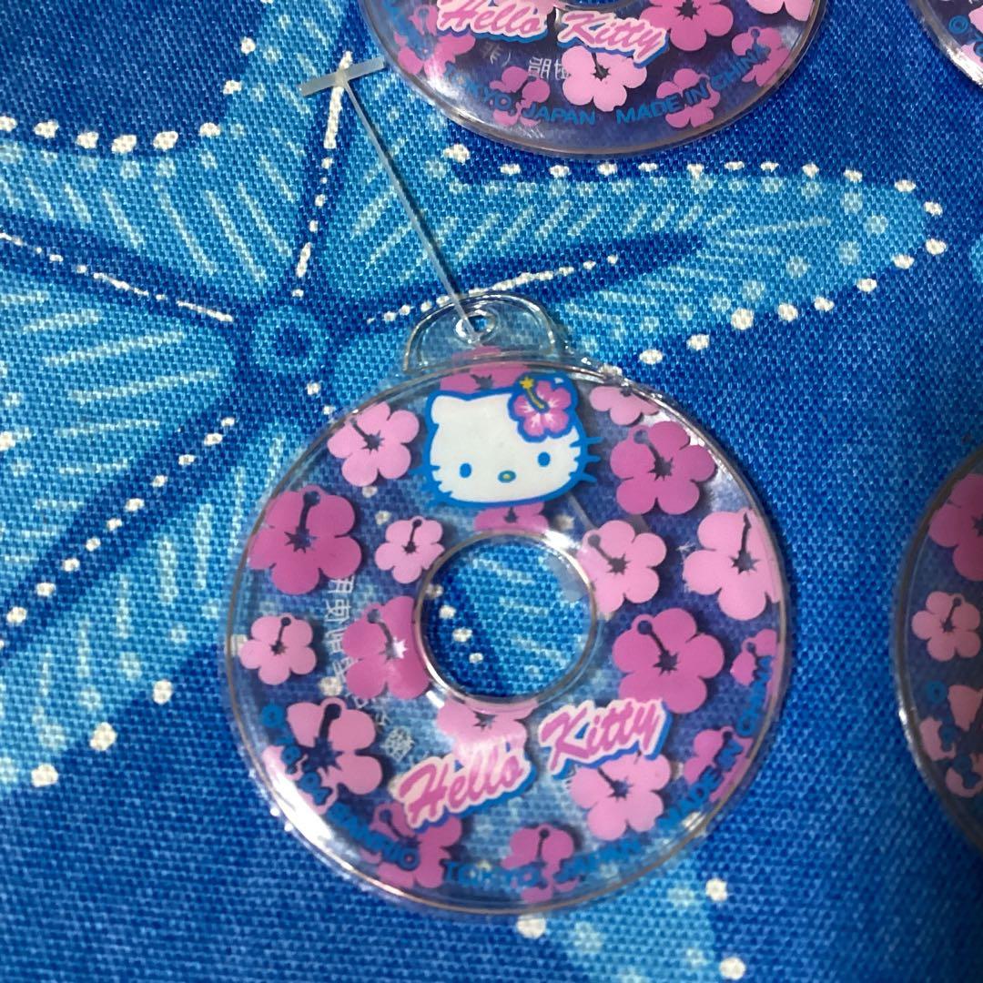 3349ハローキティハワイハイビスカスキティ　浮き輪マスコット