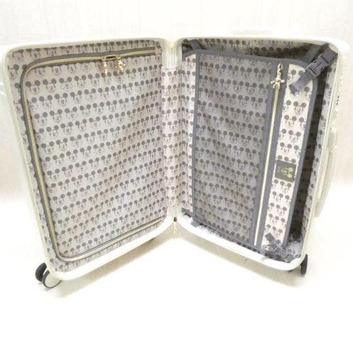 ディズニー スーツケース Mサイズ ジッパータイプ ミッキー ホワイト