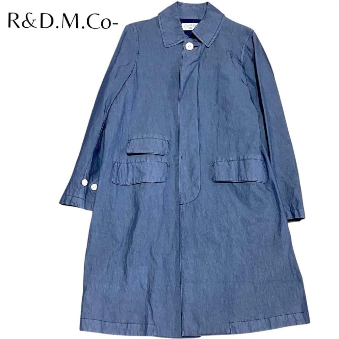 【美品】オールドマンズテーラー　ステンカラーコート　青　ブルー　コットン　比翼