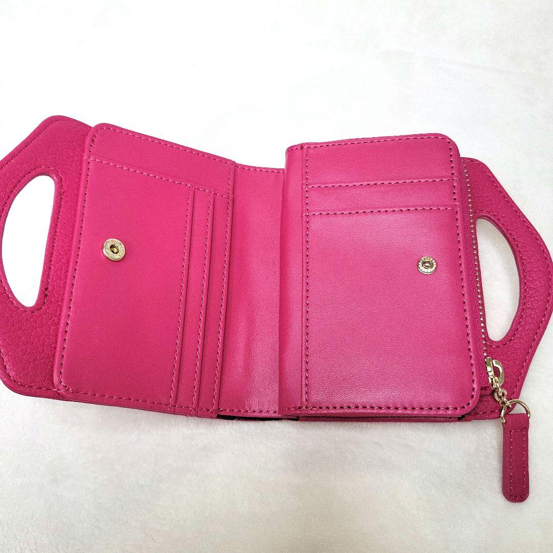 【MARY QUANT】ハンドル付き2wayショルダーウォレット ピンク 未使用