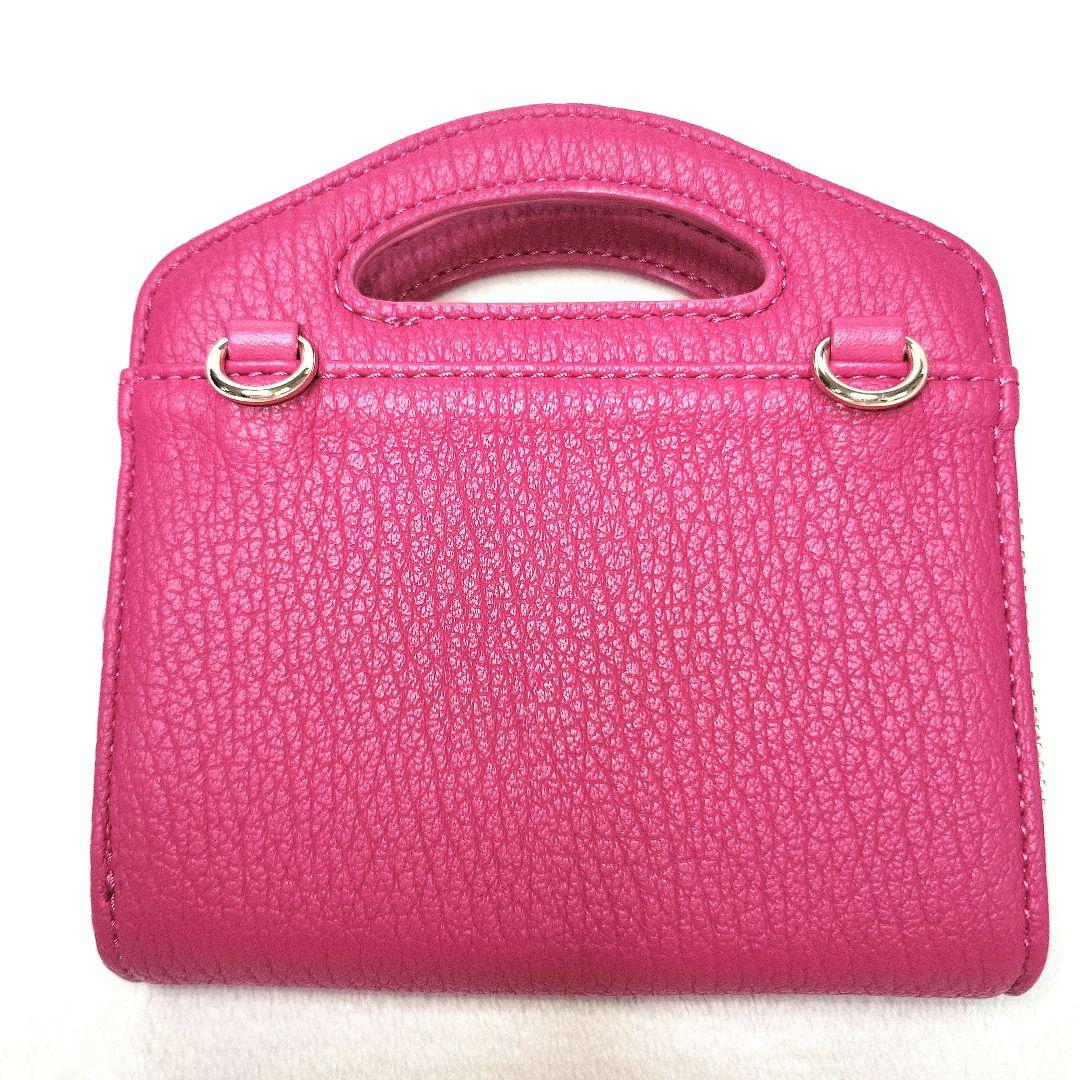 【MARY QUANT】ハンドル付き2wayショルダーウォレット ピンク 未使用