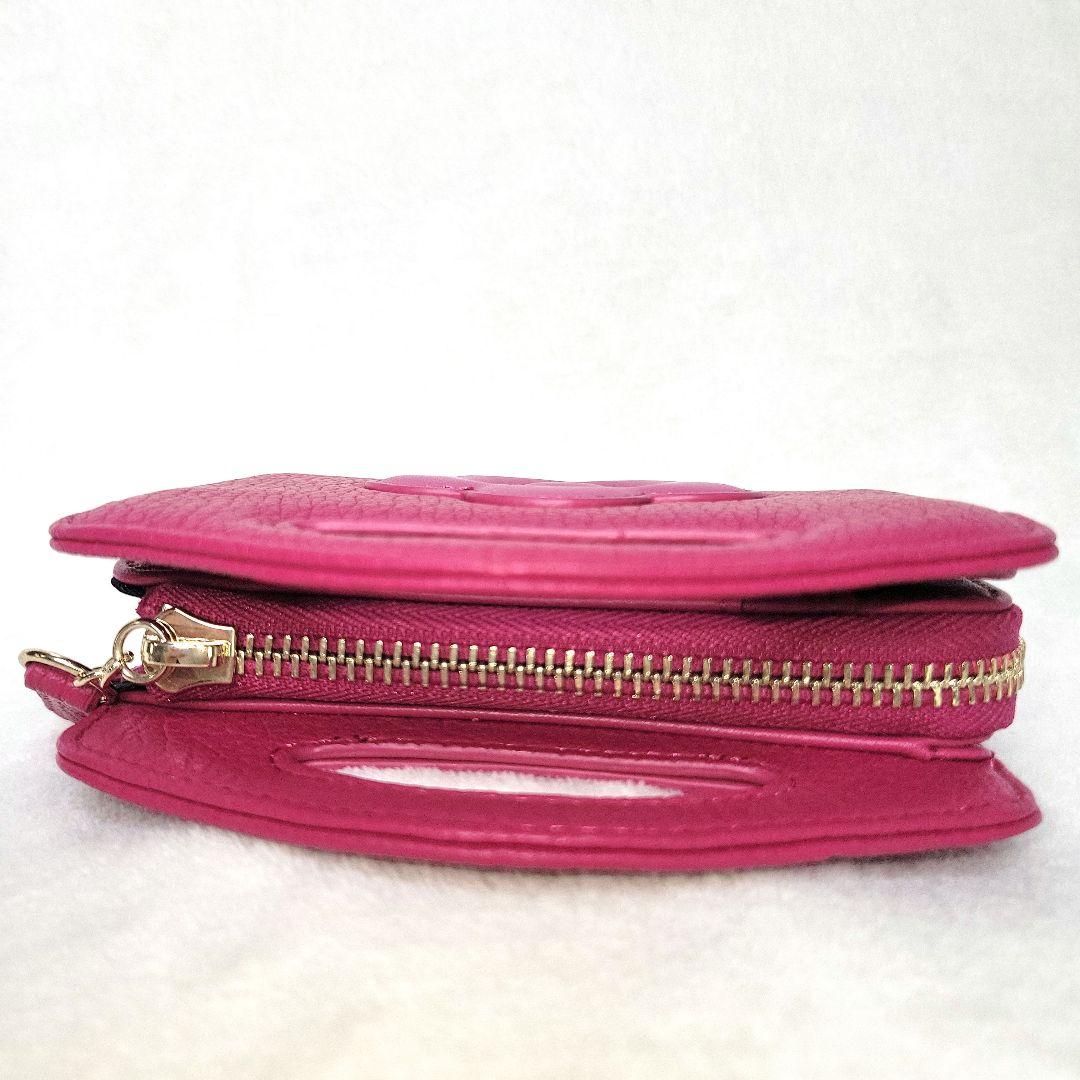 【MARY QUANT】ハンドル付き2wayショルダーウォレット ピンク 未使用
